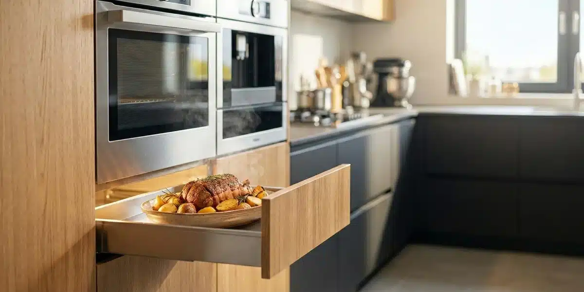 Ta szuflada pod piekarnikiem to nie tylko schowek — większość ludzi nie zna jej prawdziwej funkcji