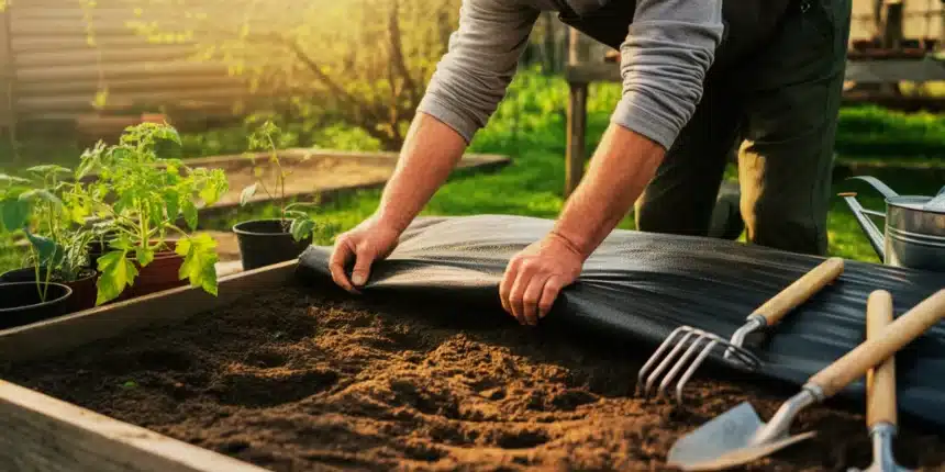 Agrowłóknina czarna jako alternatywa dla folii aluminiowej przy sadzeniu warzyw – przepuszcza wodę i powietrze