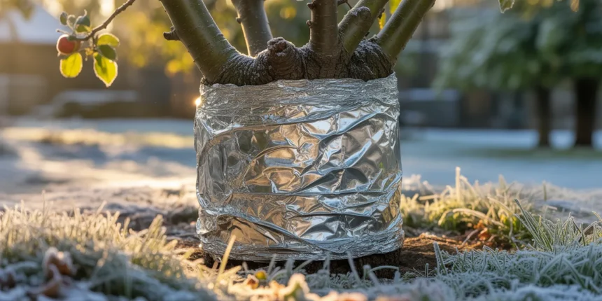 Folia aluminiowa w ogrodzie Ten trik ogrodnika zmienia sposób, w jaki chronisz rośliny przed mrozem