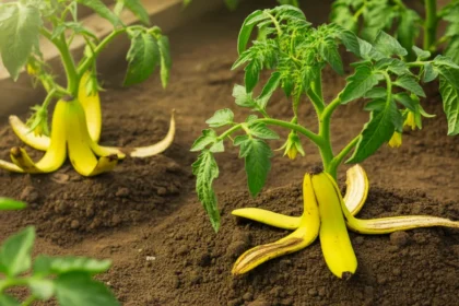 Skórki od banana w ogrodzie Ten trik podwaja plony i działa lepiej niż nawóz z marketu
