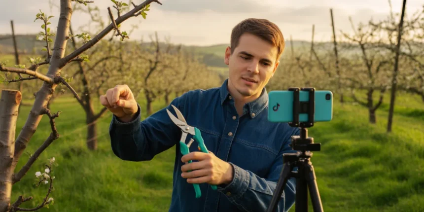 Technika ogrodnika z TikToka, która zmienia sposób przycinania drzew owocowych w Polsce