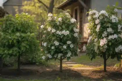 Trzy karłowe drzewka owocowe na małej powierzchni – technika mini sadu z TikToka w Polsce 2026