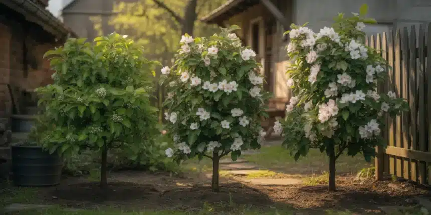 Trzy karłowe drzewka owocowe na małej powierzchni – technika mini sadu z TikToka w Polsce 2026