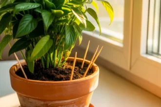 Wykałaczki w doniczkach trik ogrodnika, który napędza wzrost roślin