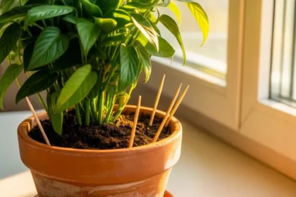 Wykałaczki w doniczkach trik ogrodnika, który napędza wzrost roślin