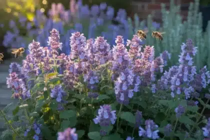 Kocimiętka Blue Planet w pełnym kwitnieniu – intensywne niebieskofioletowe kwiatostany na rabacie ogrodowej, 2026