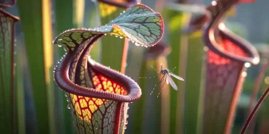 Roślina mięsożerna Sarracenia w polskim ogrodzie – naturalna ochrona przed komarami i mszycami bez chemii