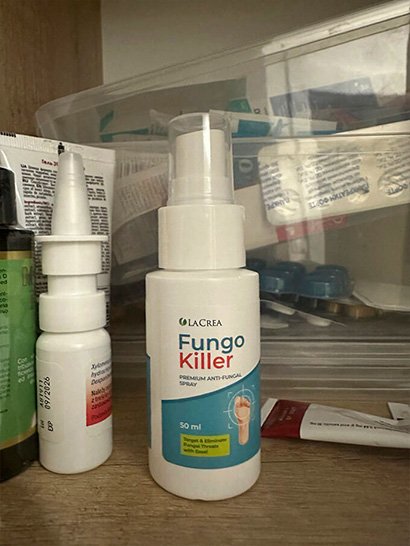 Zdjęcie opakowania Fungo Killer przysłane przez klientkę z Mrągowa